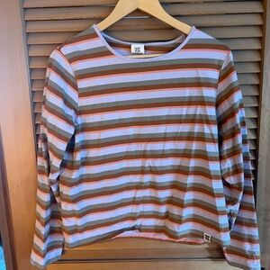 LUCY & YAK Striped Long Sleeve Shirt L